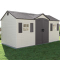 Lifetime 15 Ft. x 8 Ft. High-Density Polyethylene Outdoor Storage Shed with Steel-Reinforced Construction